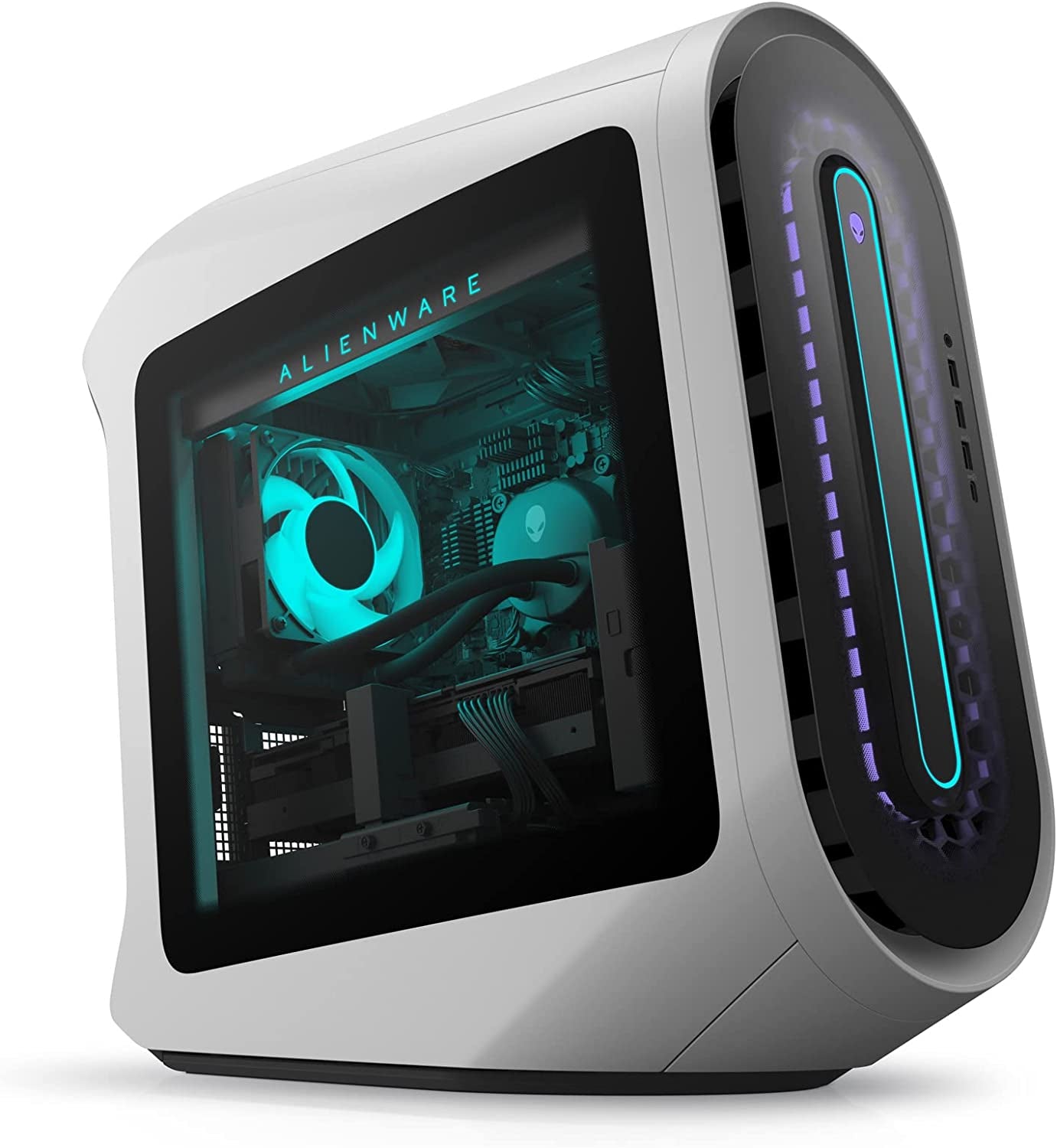 Aurora R13 Gaming Desktop - Intel Core I7-12700F, 16GB DDR5 RAM, 512GB SSD + 1TB HDD0, Nvidia RTX 3060Ti LHR 8GB GDDR6, Air Cooled, Killer, Wifi 6, Bluetooth 5.2, Windows 11 Home - White