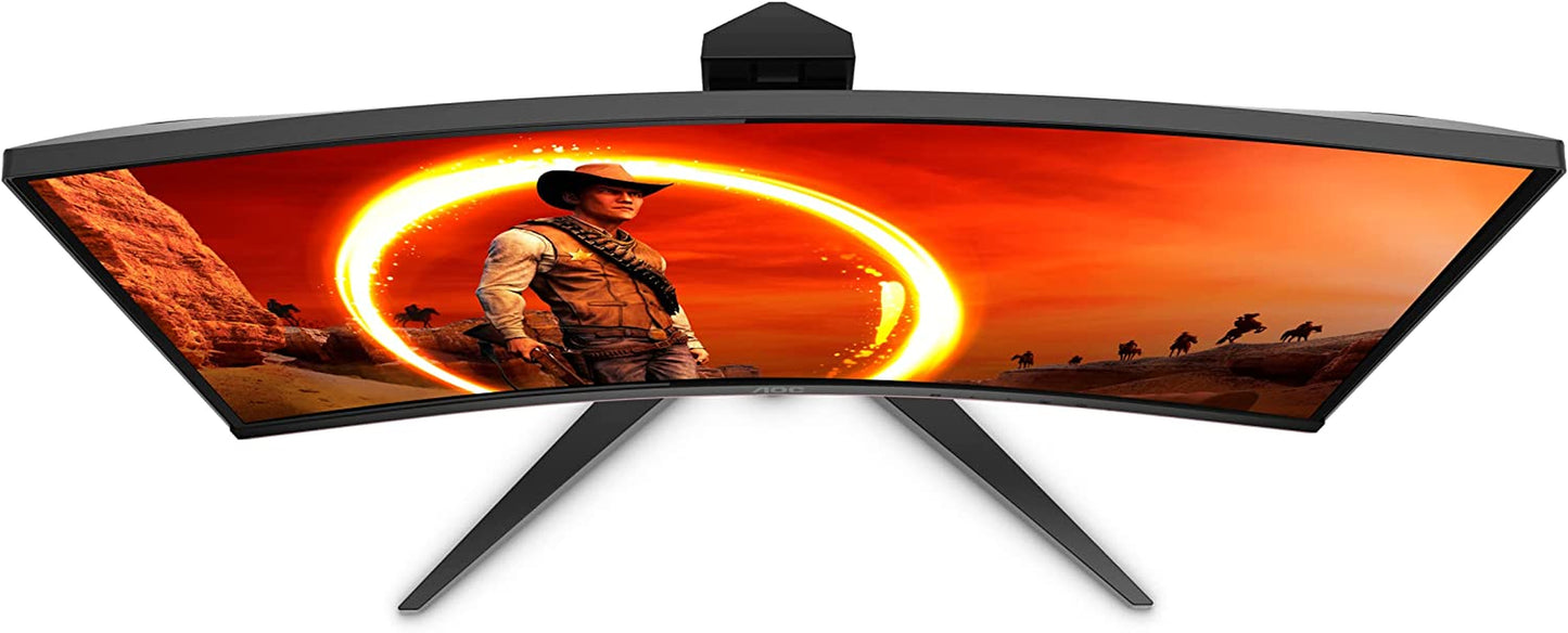 C24G1 24-Inch Curved Frameless Gaming Monitor - FHD 1080P, 1500R VA Panel, 1ms Response Time, 144Hz Refresh Rate, FreeSync, Height Adjustable, VESA Compatible, 3-Year Zero Dead Pixels Warranty - Black