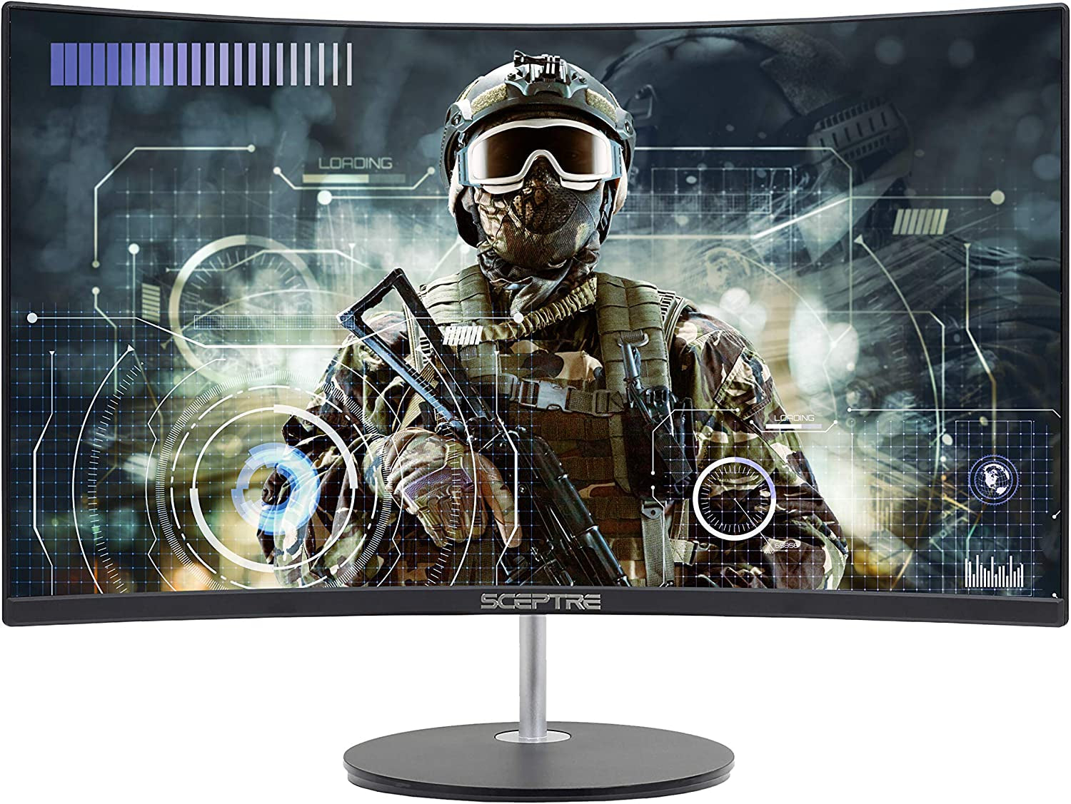 Curved 24-Inch Gaming Monitor 1080P R1500 98% Srgb HDMI X2 VGA Build-In Speakers, VESA Wall Mount Machine Black (C248W-1920RN Series)