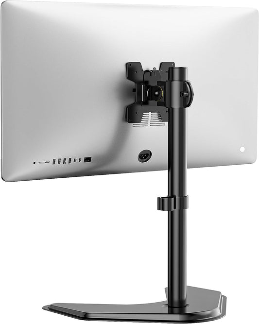 Adjustable Freestanding Monitor Stand for Screens up to 32 Inches, Compatible with HP, Acer, and LG Monitors, VESA Mounting Holes 75 to 100mm, Black