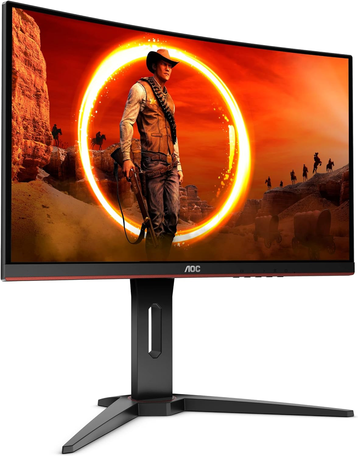 C24G1 24-Inch Curved Frameless Gaming Monitor - FHD 1080P, 1500R VA Panel, 1ms Response Time, 144Hz Refresh Rate, FreeSync, Height Adjustable, VESA Compatible, 3-Year Zero Dead Pixels Warranty - Black