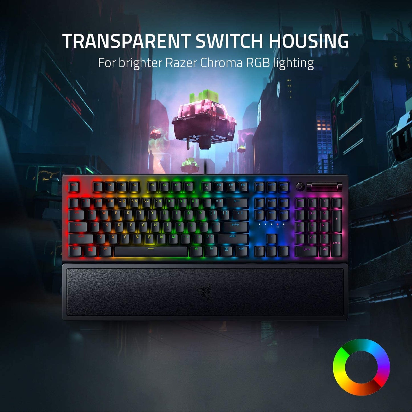 Blackwidow V3 Mechanical Gaming Keyboard: Green Mechanical Switches Tactile & Clicky - Chroma RGB - Compact Form Factor - Programmable Macros - Snap Tap